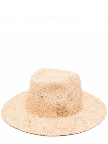 Wide brim beige straw Hat
