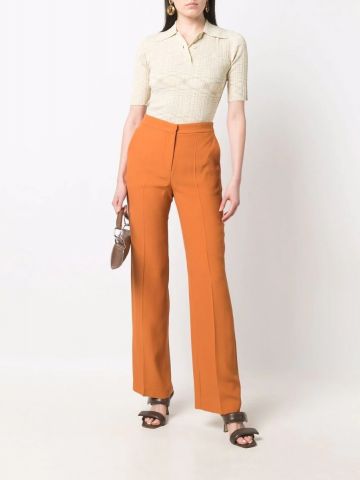 Orange straight leg Trousers