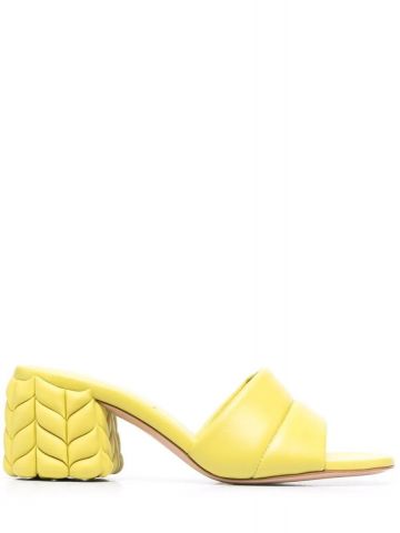 Padded leather yellow Sandals