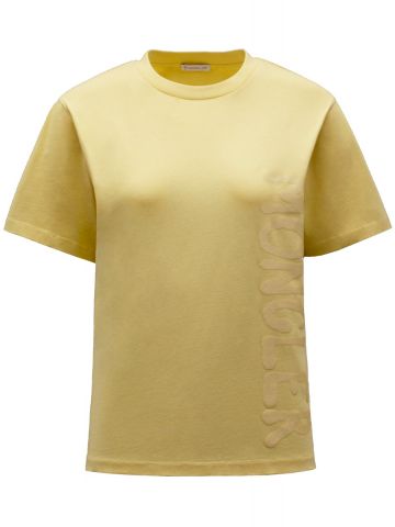 T-shirt gialla con stampa logo