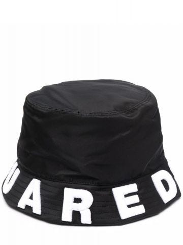 Embroidered logo black bucket Hat