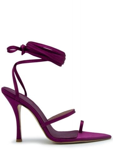 Purple strappy heeled Sandals