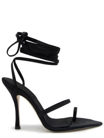Black strappy heeled Sandals