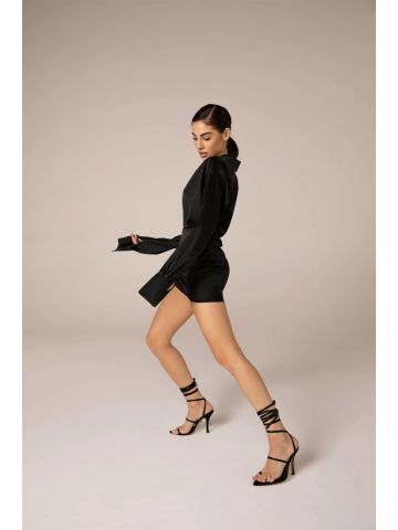 Black strappy heeled Sandals
