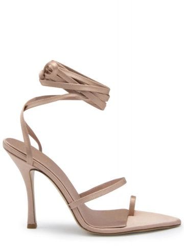 Nude strappy heeled Sandals