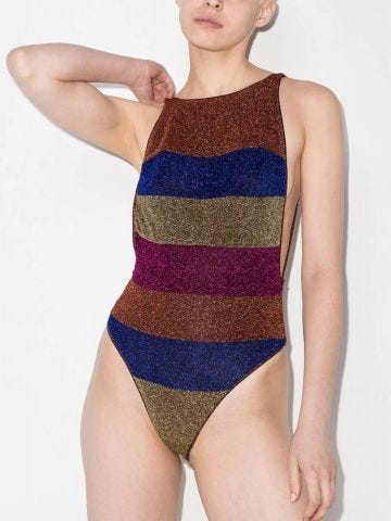 Multicolored striped Lumiére Colorè One piece Swimsuit