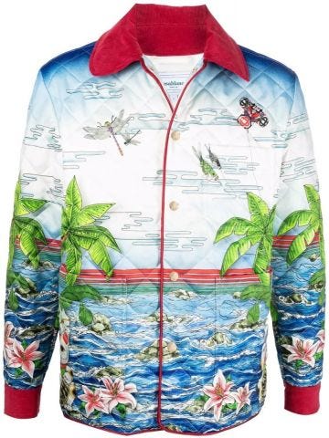 Multicolored Table Tennis Club Sunrise quilted Jacket