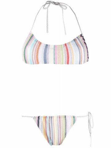 Multicolored fine knit Bikini Set