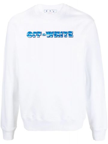 Logo print white crewneck Sweatshirt