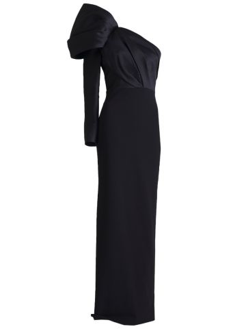 Black one-shoulder long dress Lexi