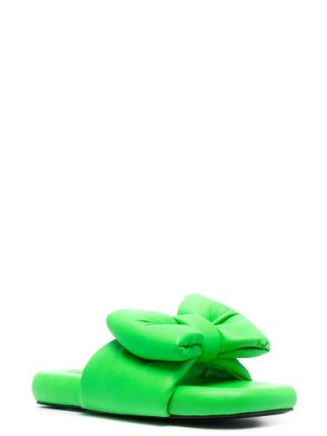 Green padded slides Sandals