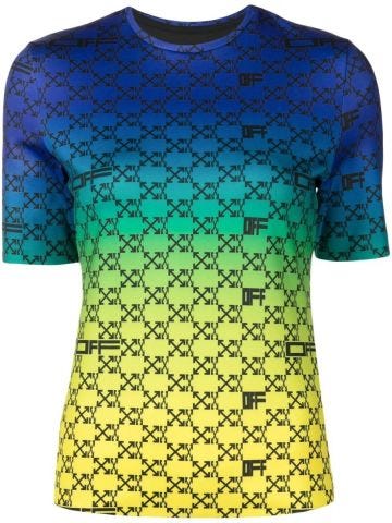 All-over logo print multicolored T-shirt