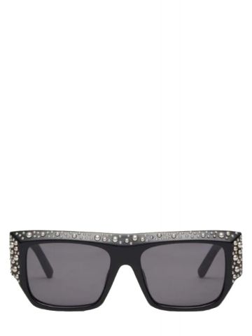 Black Casablanca rectangular Sunglasses