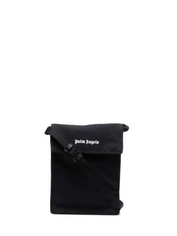 Logo print black messenger Bag