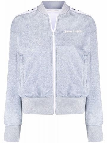 Grey glittered track Jacket
