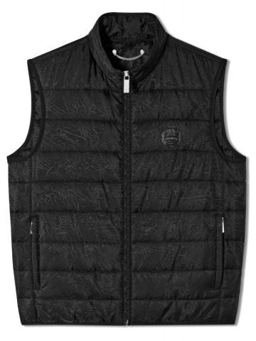 Black quilted Scritto Gilet
