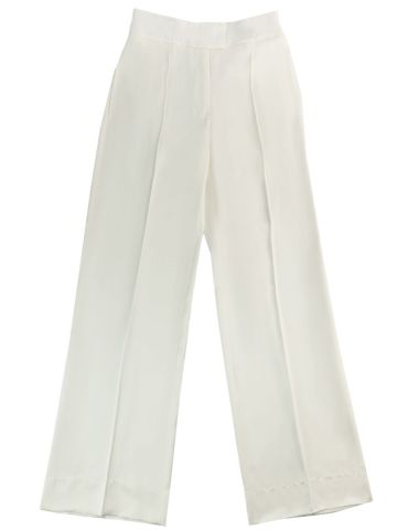White wide-leg pants