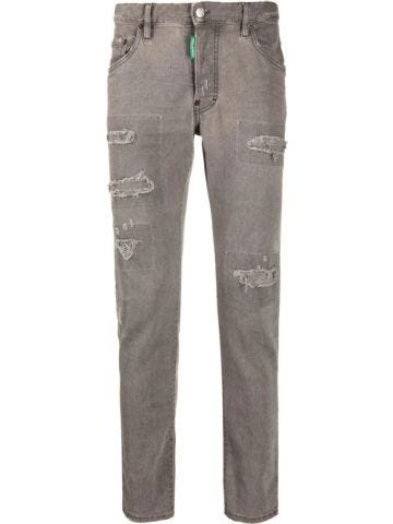 Grey distressed skinny Jeans