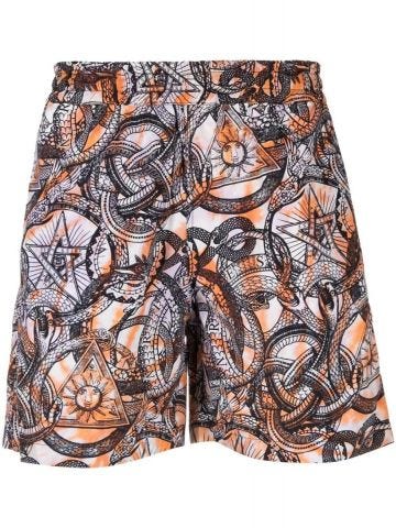 Multicolored graphic print Swim Shorts