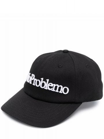 Embroidered slogan black baseball Cap