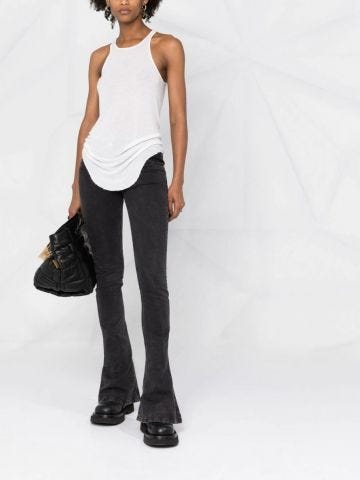 Black flared mid-rise Jeans