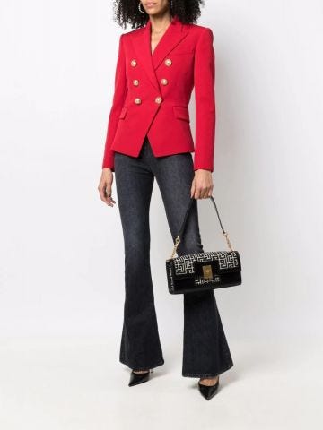 Red double breasted tailored Blazer