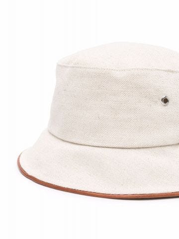Cappello bucket bianco con stampa logo