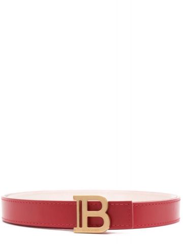 Cintura rossa con fibbia logo