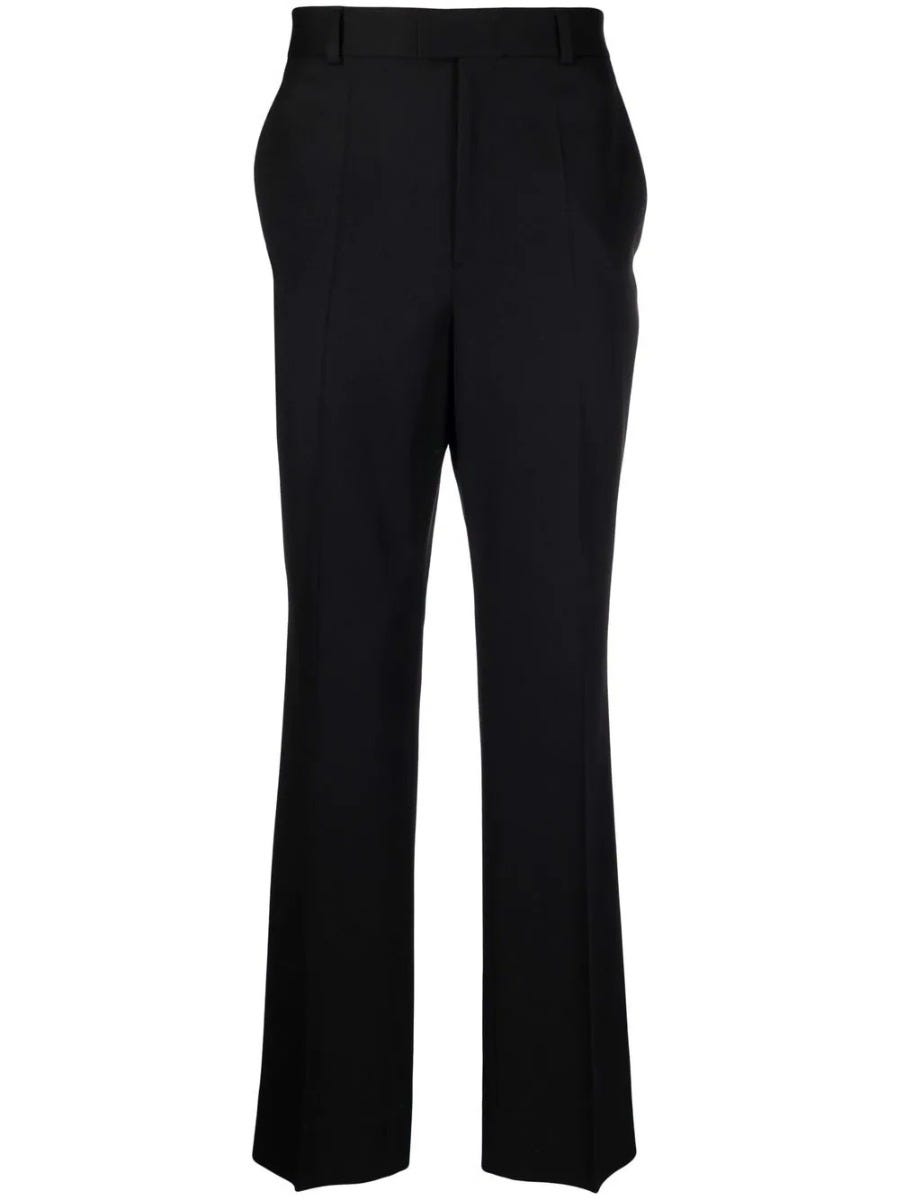 VALENTINO BLACK HIGH WAISTED TAILORED PANTS